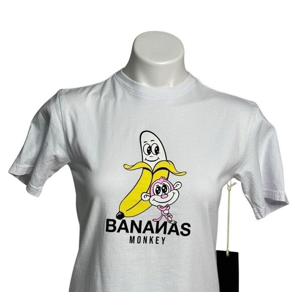 Bananas Monkey NWT white graphic Homies t-shirt size S - Picture 2 of 9
